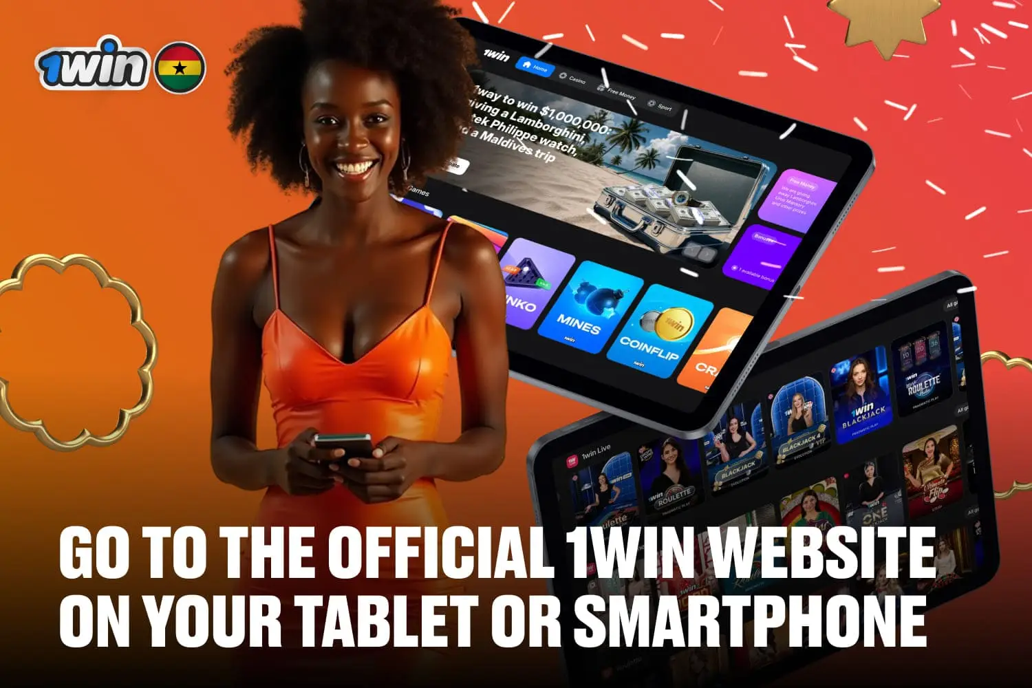 Go to the official 1win website on your tablet or smartphone